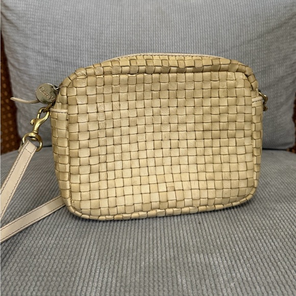 Clare V Midi Sac Clay Leather and Suede Woven Checker - Picture 9 of 10